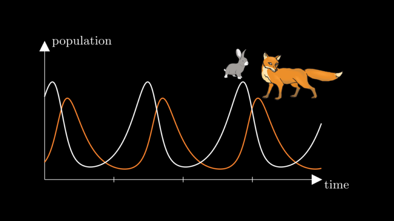 Plot of the Lotka-Volterra predator-prey model